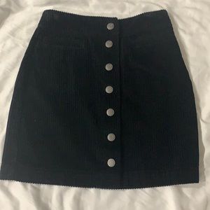 NWOT Wilfred Free black corduroy skirt